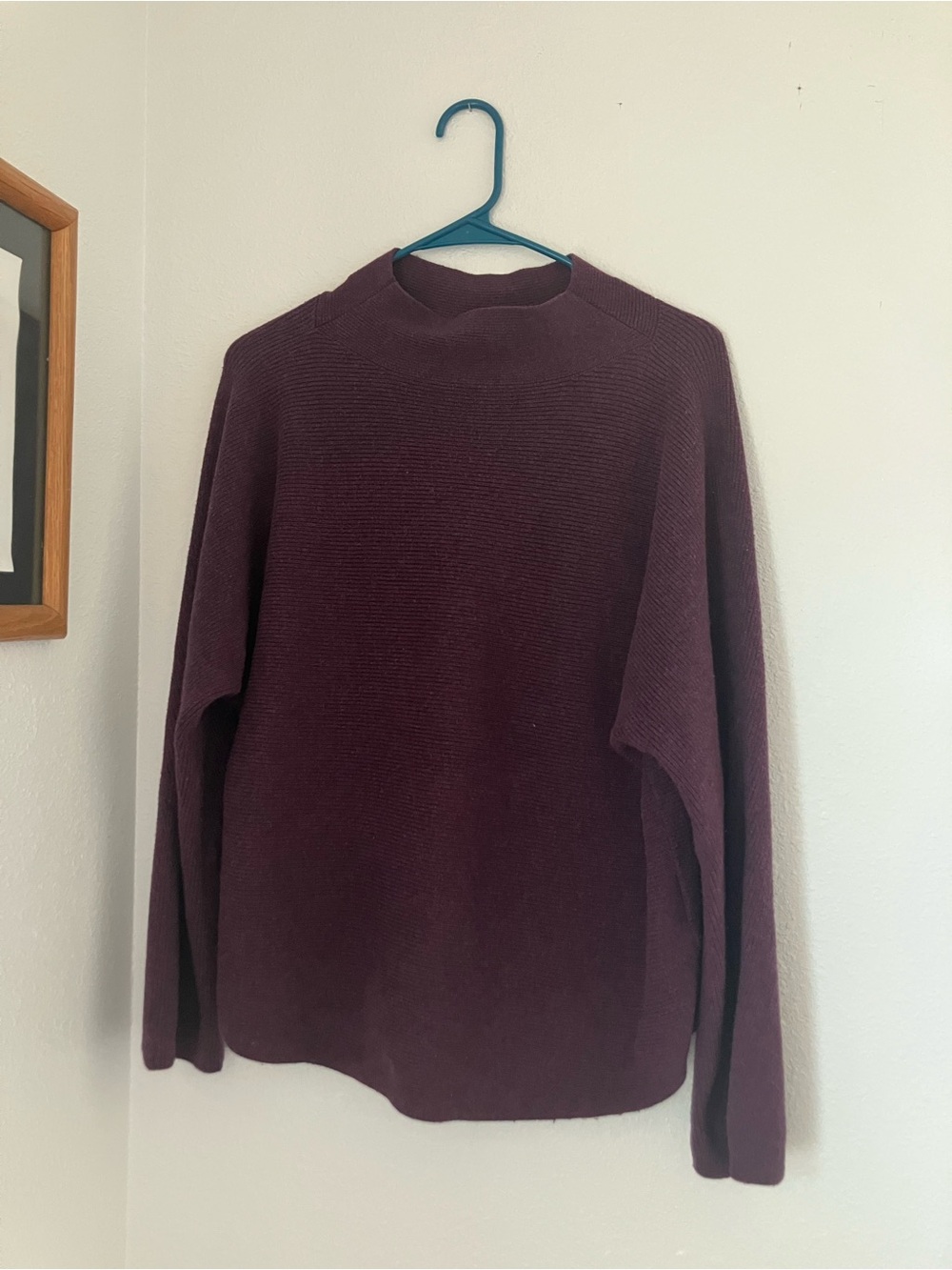 Lululemon Mock Neck Sweater in Plum (M/L) Cotton Blend